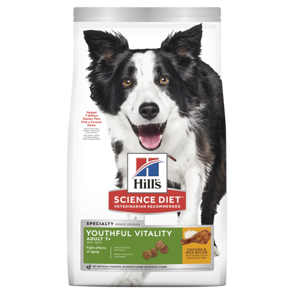 Hill's Science Diet Senior 7+ Senior Vitality Dry Dog Food, Chicken & Rice