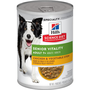 Hill's Science Diet Senior 7+ Senior Vitality Chicken & Vegetable Stew Canned Dog Food