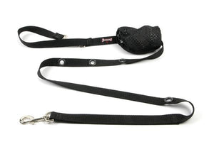 Smoochy Poochy Laisse mains libres en nylon pour chien, Noir