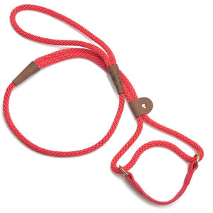 Mendota Pet Small Martingale Slip Walker Dog Collar & Leash, Red