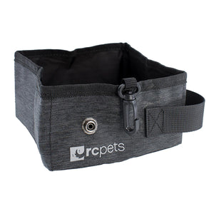 RC Pets On the Go Dog Travel Bowl, Heather Black