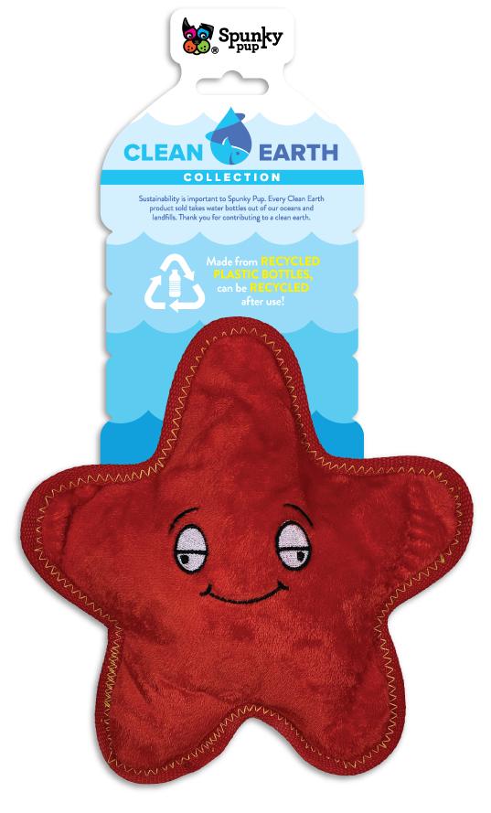 Spunky Pup Clean Earth Jouet peluche étoile de mer pour chien