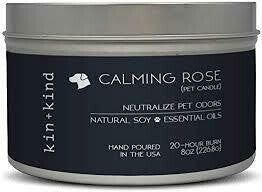 kin+kind Calming Rose Deodorizing Candle, 8-oz