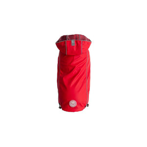 GF Pet Elasto-Fit Reversible Dog Raincoat, Red