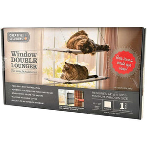 K&H Creative Solutions Douillet de fenêtre double pour chats