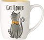 PetRageous Cat Lover Mug, White/Yellow