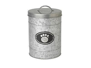 PetRageous Swirl Paw Plaque Bocal à friandises pour chiens galvanisé
