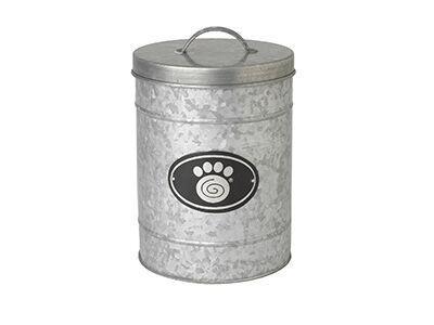 PetRageous Swirl Paw Plaque Bocal à friandises pour chiens galvanisé