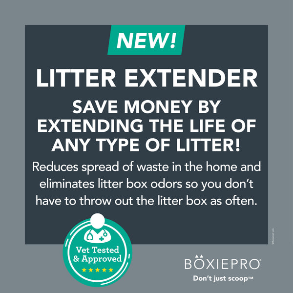 BoxiePro Prolongateur de litière Scoop & Spray pour chats, sans parfum