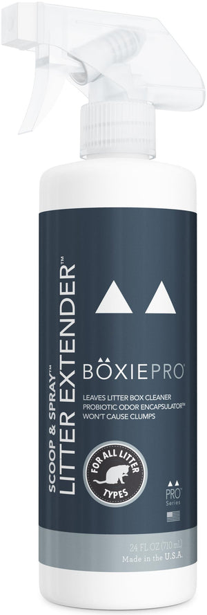 BoxiePro Prolongateur de litière Scoop & Spray pour chats, sans parfum