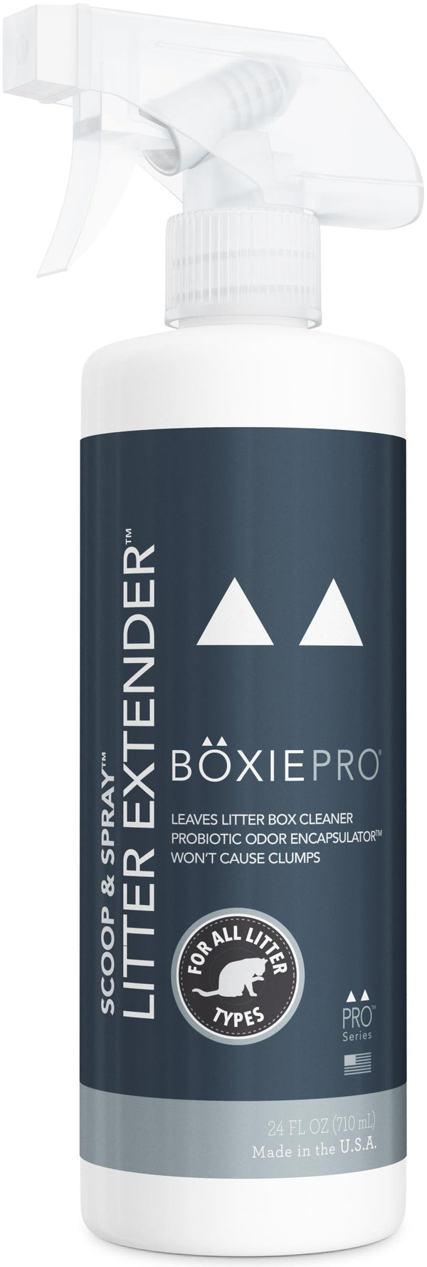 BoxiePro Prolongateur de litière Scoop & Spray pour chats, sans parfum
