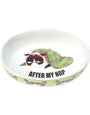 PetRageous Grumpy Cat After My Nap Cat Bowl, Green
