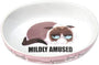 PetRageous Grumpy Cat Mildly Amused Cat Bowl, Pink