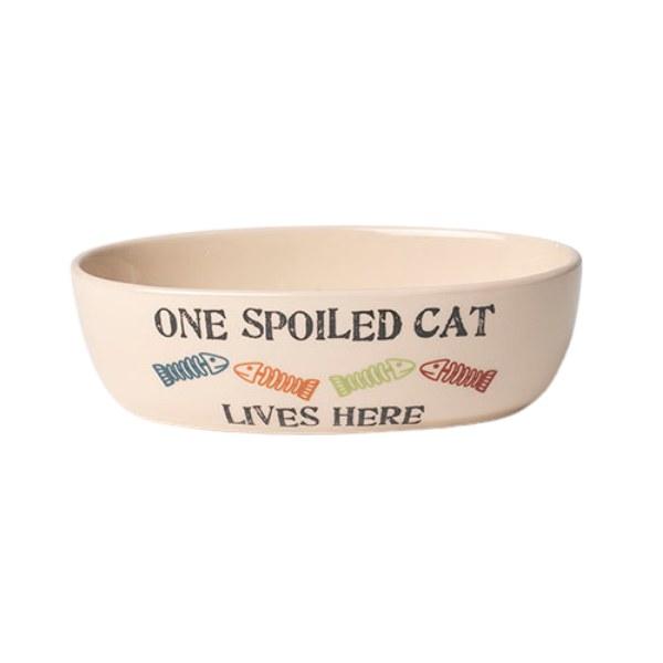 PetRageous One Spoiled Pet Oval Cat Dish