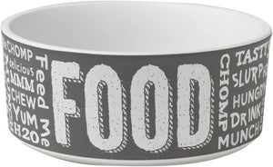 PetRageous Gamelle Tableau Noir pour Nourriture et Eau, Gris foncé