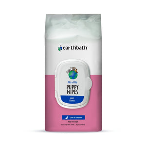 Earthbath Ultra-Mild Puppy Wipes, Wild Cherry, 100 count