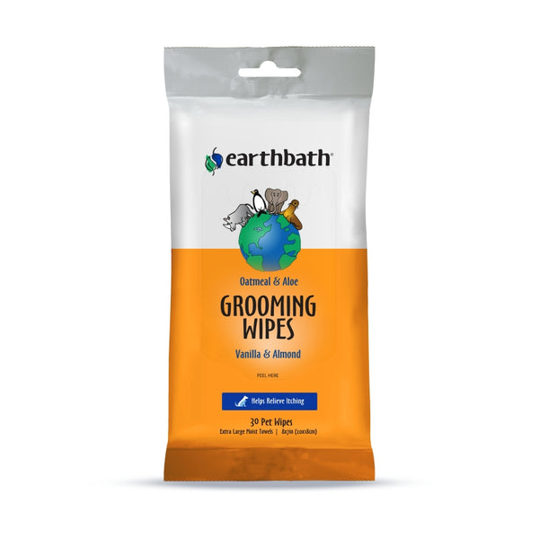 Earthbath Oatmeal & Aloe Grooming Wipes, Vanilla & Almond