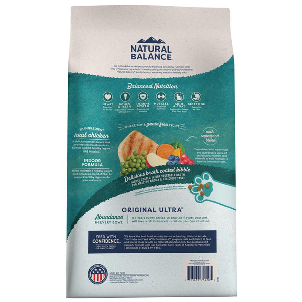 Natural Balance Original Ultra Indoor Chicken & Salmon Meal Recipe Grain-Free Dry Cat Food
