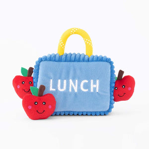 ZippyPaws Burrow Lunchbox with Apples Dog Toy
