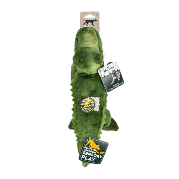 Tall Tails Crunch Gator Dog Toy, 15-in