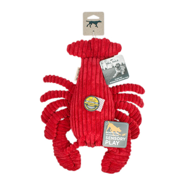 Tall Tails Crunch Lobster Dog Toy, 14-in