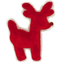 West Paw Holiday Tiny Tuff Reindeer Toy, Red
