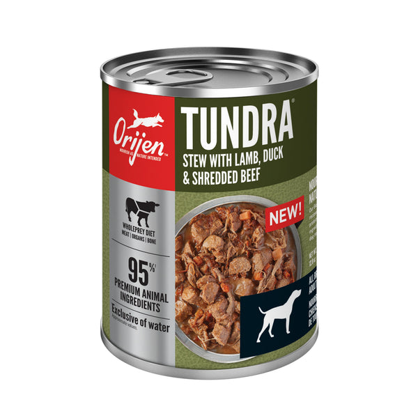 ORIJEN Tundra Stew with Shredded Beef, Duck & Lamb Wet Dog Food