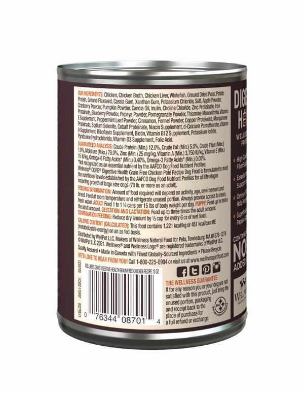 Wellness CORE Digestive Health Chicken Wet Dog Food Can