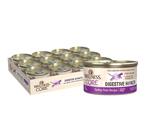 Wellness CORE Digestive Health Turkey Pate Wet Cat Food Cans