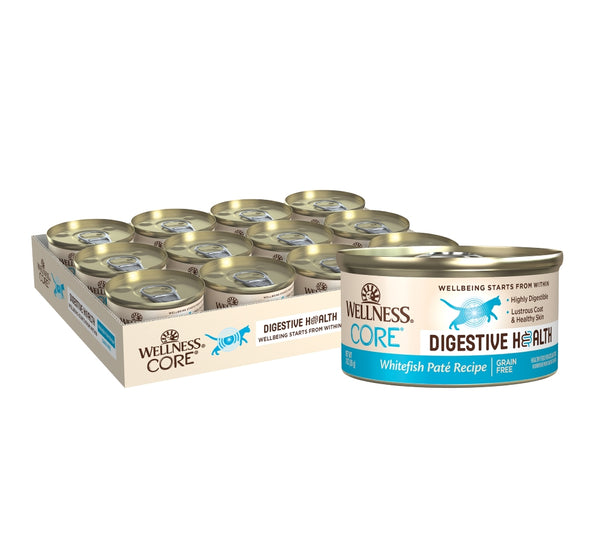 Wellness CORE Digestive Health Whitefish Pate Wet Cat Food Cans