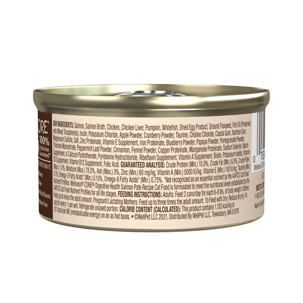 Wellness CORE Digestive Health Salmon Pate Wet Cat Food Cans