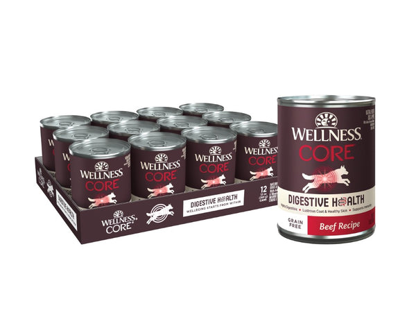 Wellness CORE Digestive Health Grain-Free Beef Wet Dog Food Can