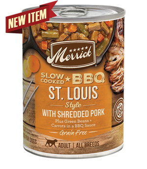 Merrick Grain Free Slow-Cooked BBQ St Louis Style with Shredded Pork Wet Dog Food