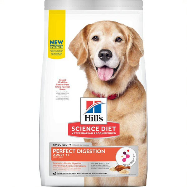 Hill's Science Diet Senior Adult 7+ Perfect Digestion Chicken Dry Dog Food