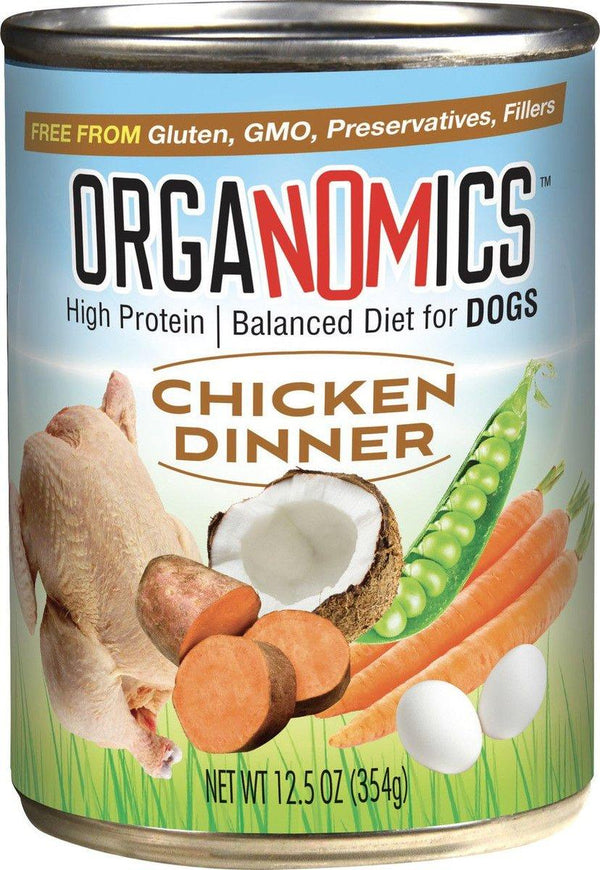 Organomics Chicken Dinner Pate Wet Dog Food Can