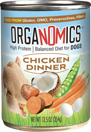 Organomics Chicken Dinner Pate Wet Dog Food Can