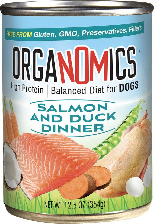 Organomics Salmon & Duck Dinner Pate Wet Dog Food Can