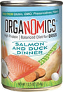 Organomics Salmon & Duck Dinner Pate Wet Dog Food Can