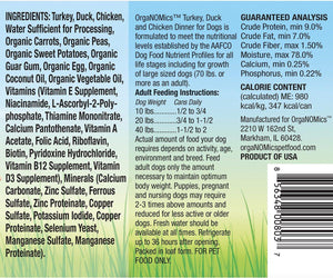 Organomics Turkey, Duck & Chicken Dinner Pate Wet Dog Food Can