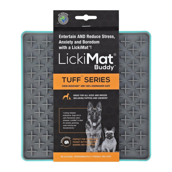 LickiMat Tuff Buddy Dog Slow Feeder Mat, Turquoise
