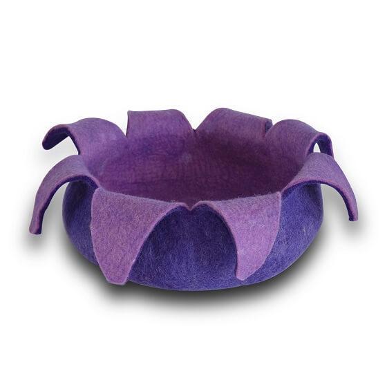 Dharma Dog Karma Cat Panier pour animaux en laine Petal, Violet