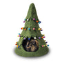 Dharma Dog Karma Cat Lit pour animaux Grotte sapin de Noël en laine, Vert