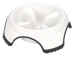 JW Pet Skid Stop Slow Feed Dog Bowl, Color Varies