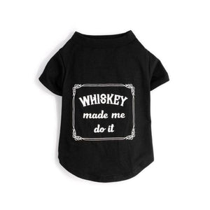 fabdog "Whiskey Made Me Do It" T-Shirt For Dogs