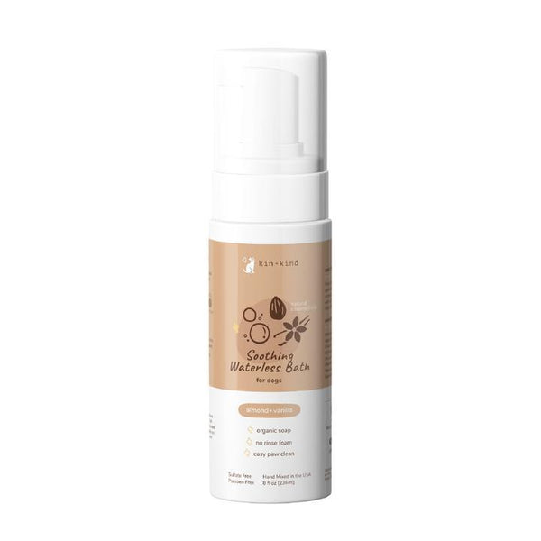 kin+kind Soothing Almond & Vanilla Natural Waterless Bath for Dogs