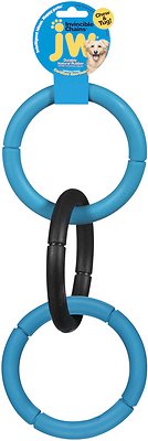 JW Pet Invincible Chains Triple Dog Toy, Color Varies