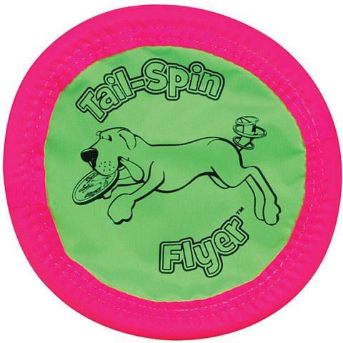 Booda Soft Bite Tail Spin Flyer Floppy Disc Dog Toy, Color Varies