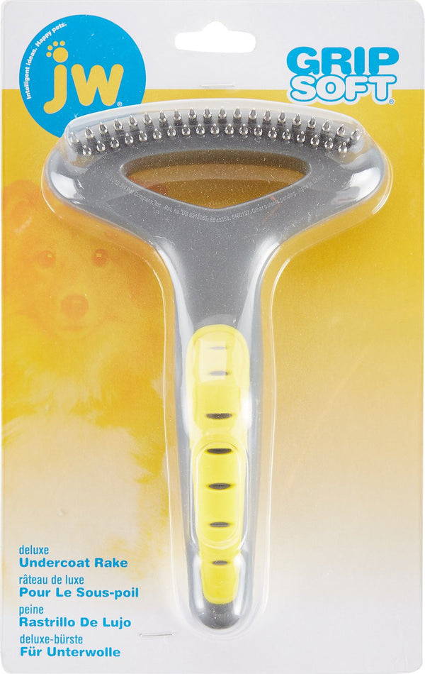 JW Pet Gripsoft Râteau à sous-poil à double rangée