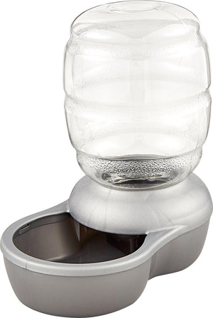 Petmate Pearl Replendish Waterer With Microban, Pearl Silver Gray