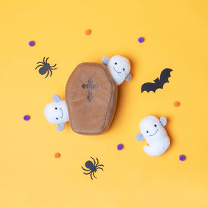 ZippyPaws Jouet pour chien Zippy Burrow Coffin & Ghosts